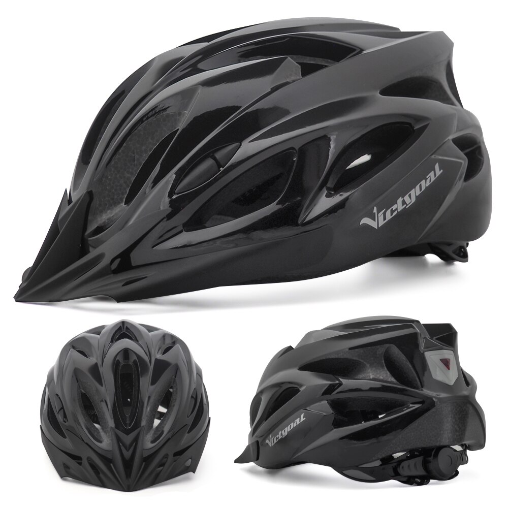 VICTGOAL Adult Bike Helmet with LED Light Bicycle Helmet with Sun Visor for Men Women Road Mountain Bike Cycling Scotter E-bike