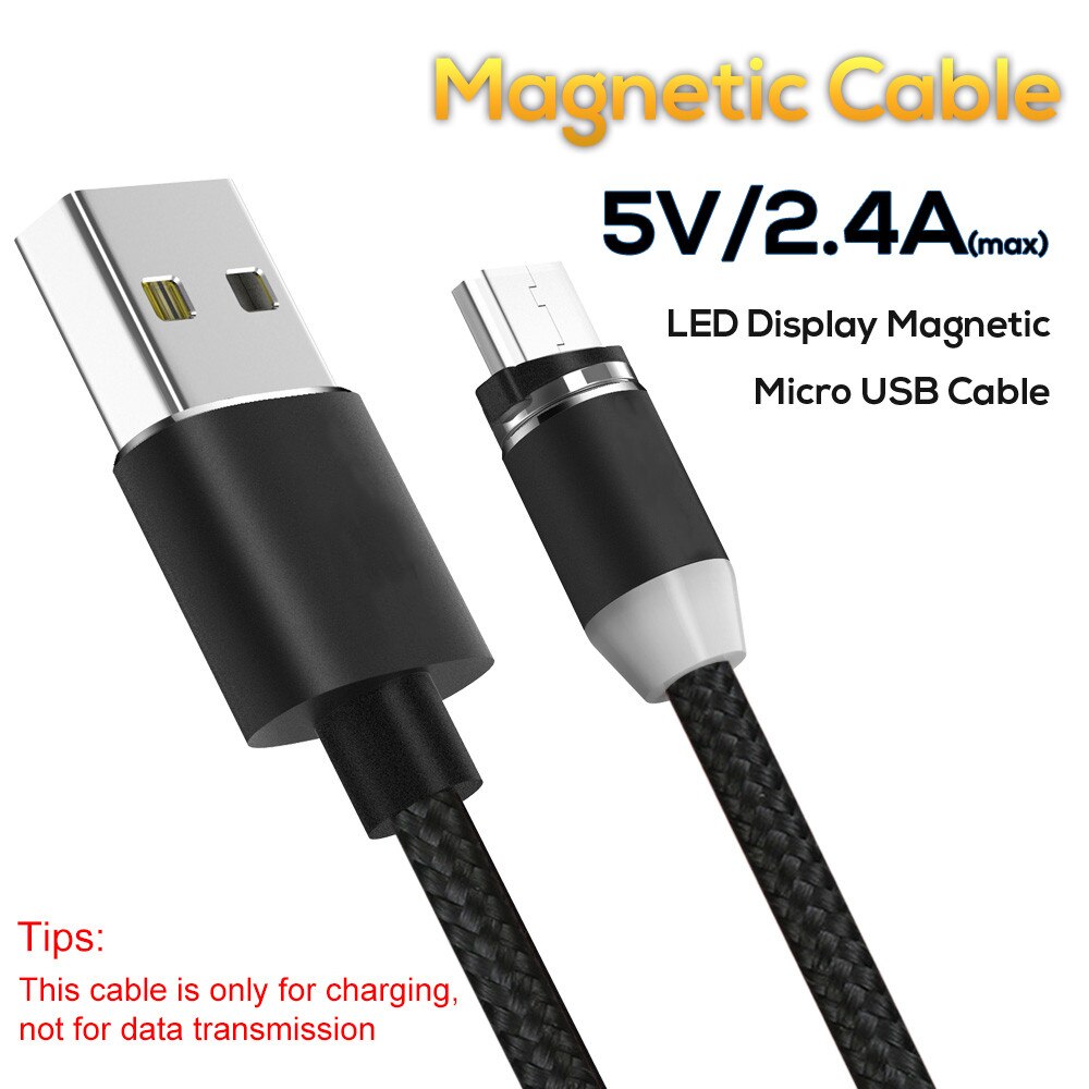 Micro usb magnetisk kabel type c magnet opladerledning til samsung  s7 j7 j6 j4 a3 a5 a7 huawei  p20 lite redmi 8 note 5 6 7 pro
