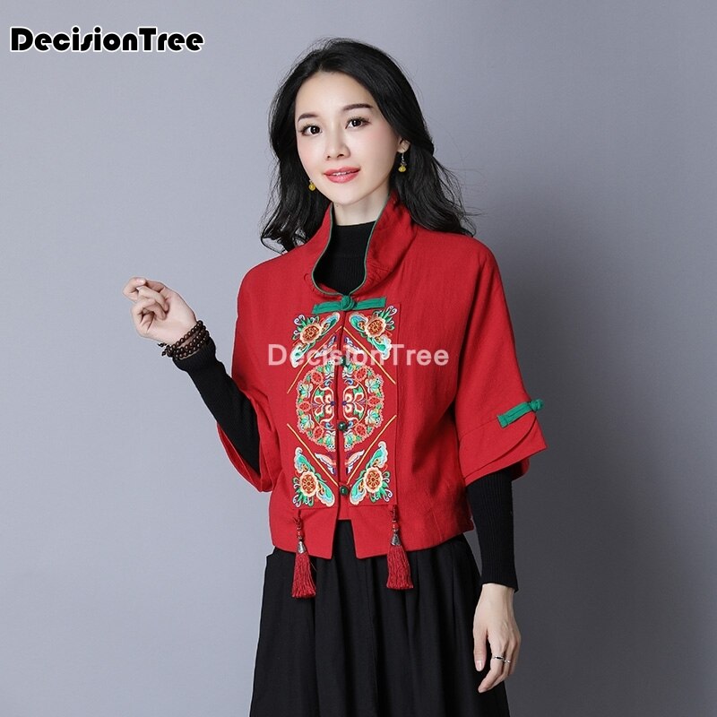 Kimono de estilo chino tradicional para mujer, Rebeca hanfu, camisas qipao, ropa de calle,