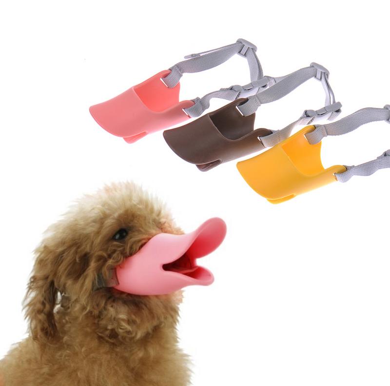 1Pcs Dog Muzzle Silicone Cute Duck Mouth Mask Muzzle Bark Bite Stop Small Dog Anti-bite Masks For Dog Products Pets Accessories