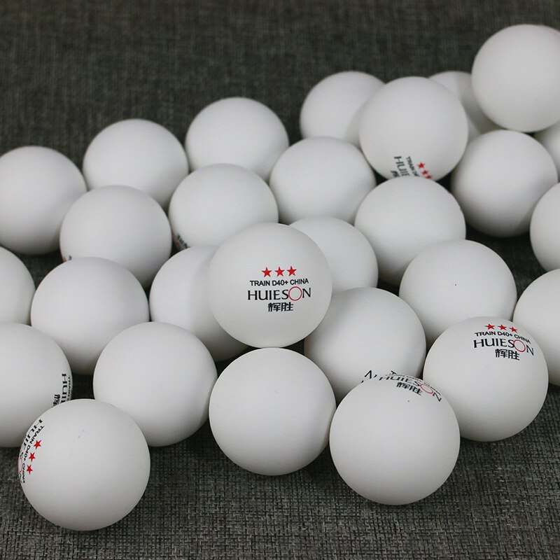 Huieson-pelotas de plástico ABS para entrenamiento de tenis de mesa, Material de 100g, D40 +, 3 estrellas, 2,8 unids/paquete: 100PCS White
