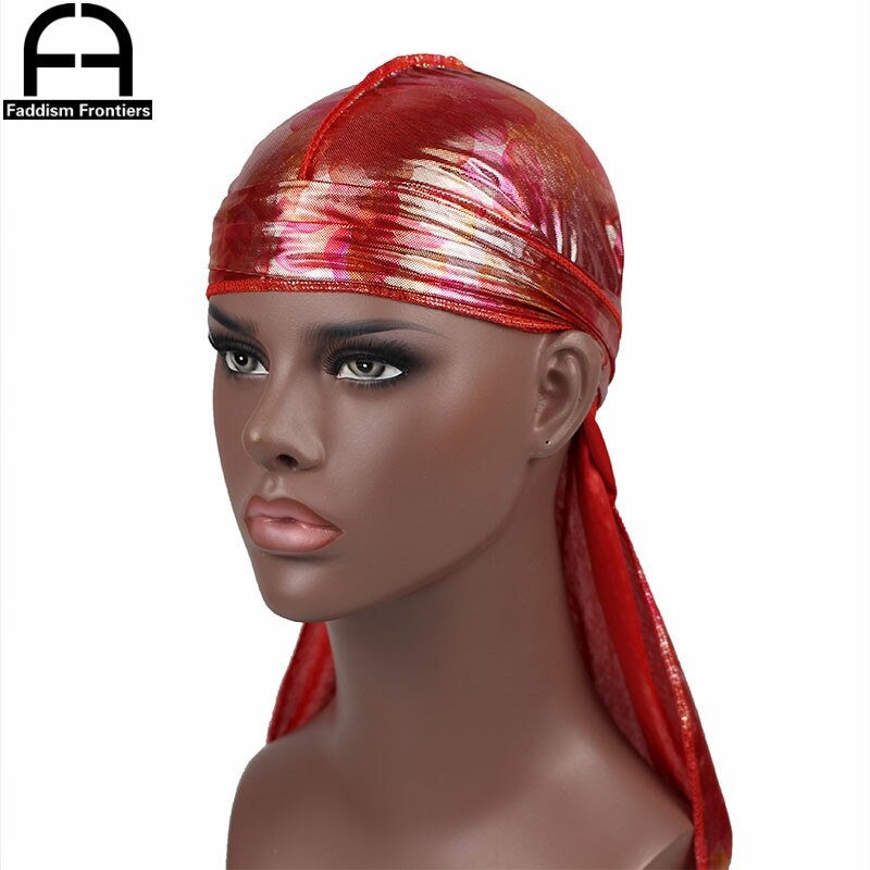 Chapéu de turbante de seda durags ondas gorro de seda durag acessórios para o cabelo longo laço bandana do du rag