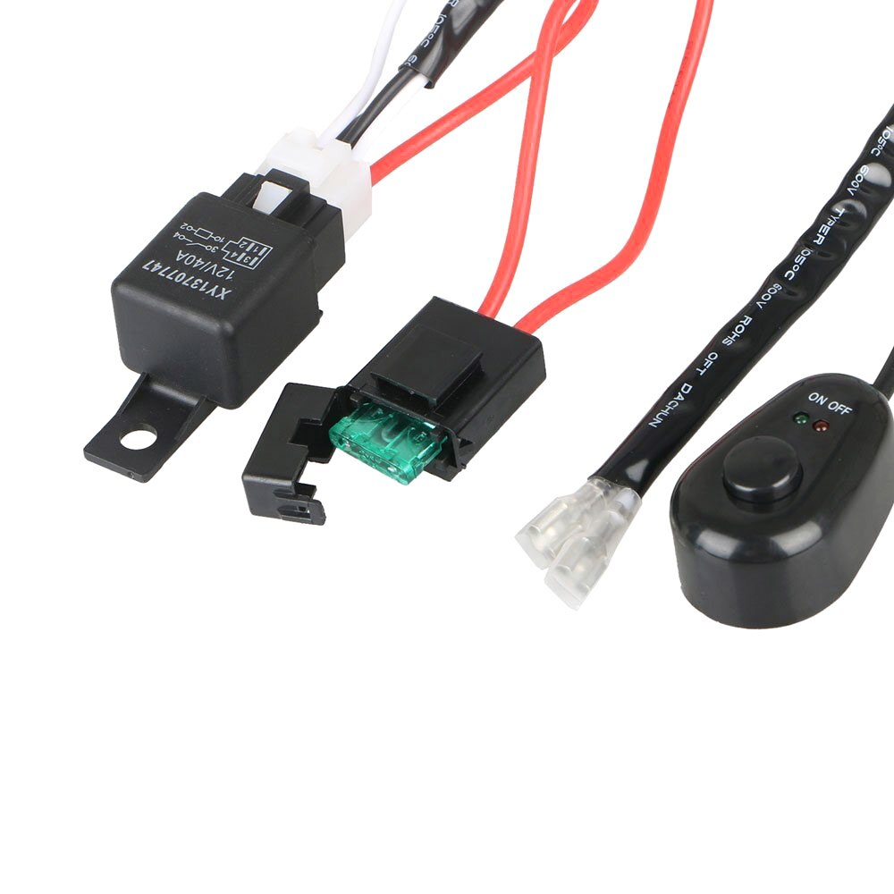 12v Car Wires Relay Harness Kit for Off-road Led Driving Work Light with Switch