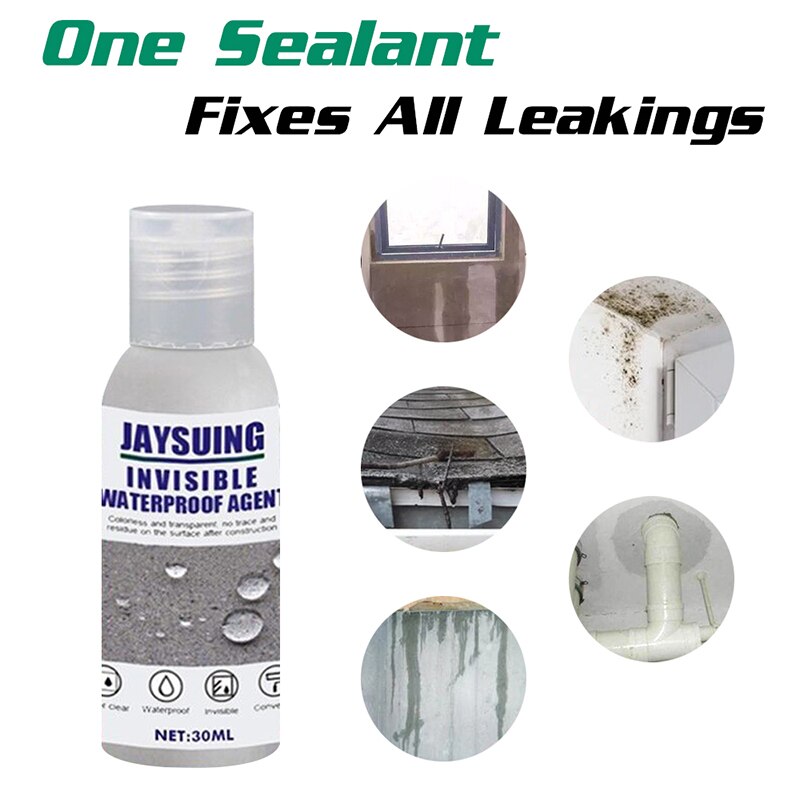 30ml Roof Bathroom Leak-proof Artifact Waterproof Coating Glue Spray Home Penetrating Seepage Wall Spray Waterproof Sealant Glue