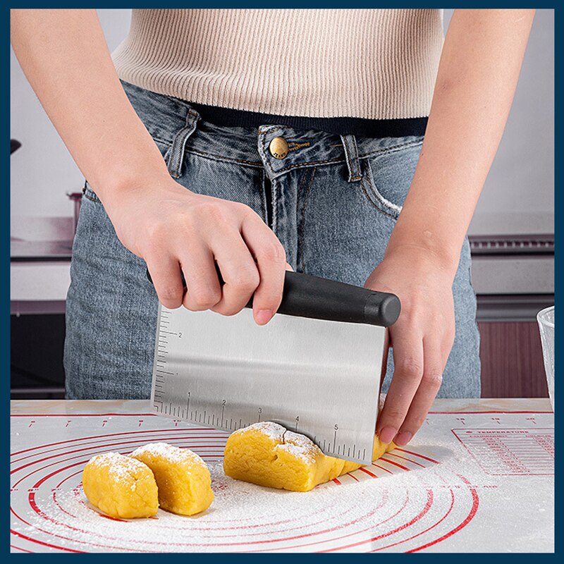 cuisine coupe-pâte grattoir pâte diviseur farine pâtisserie gâteau Pizza outils de coupe en acier inoxydable maison cuisine outils de cuisson