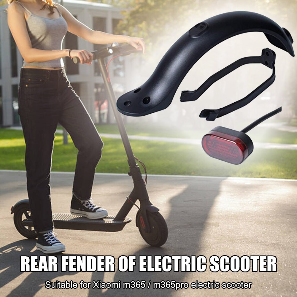 Durable Scooter Mudguard for Xiaomi Mijia M365/ M365Pro Electric Scooter Tire Splash Fender with Rear Tail Light Back Guard Wing