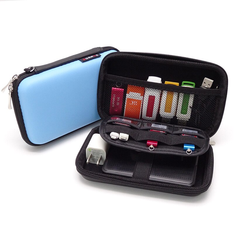 Draagbare Digitale Opbergzakken Organizer Usb Gadgets Kabels Draden Charger Power Battery Rits Reizen Accessoires: 2  S  USB cable box