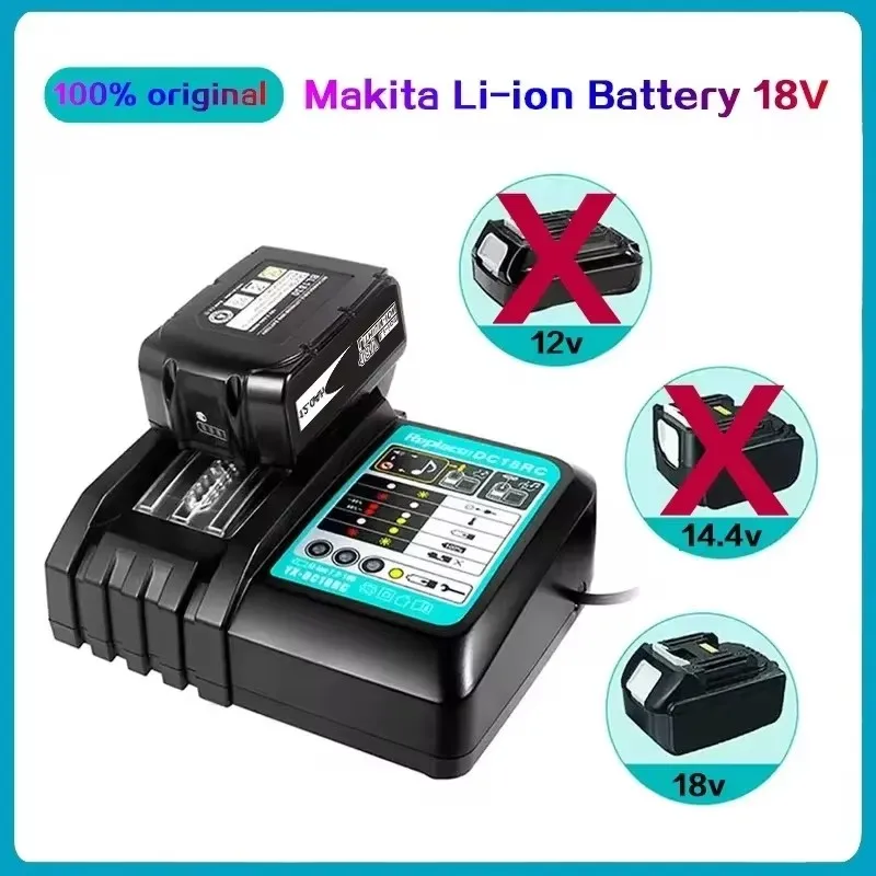 100% Original Makita 12AH for Makita 18V Battery BL1830B BL1850B BL1850 BL1840 BL1860 BL1815 Replacement Lithium Battery