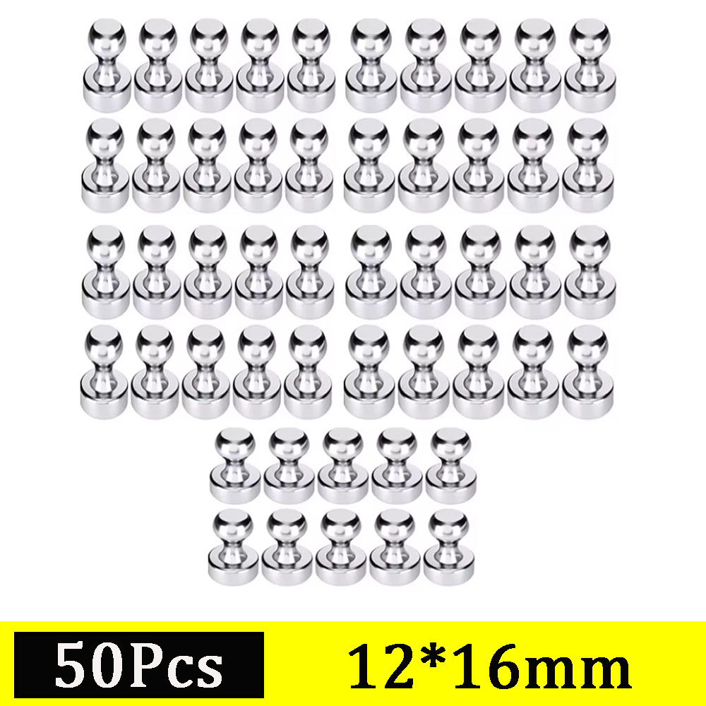 10/20/40/50pcs Strong Push Pin Magnet, Metal Magnet Strong Magnetic Pin Refrigerator Whiteboard Magnetic Pin Office Supplies: Orange