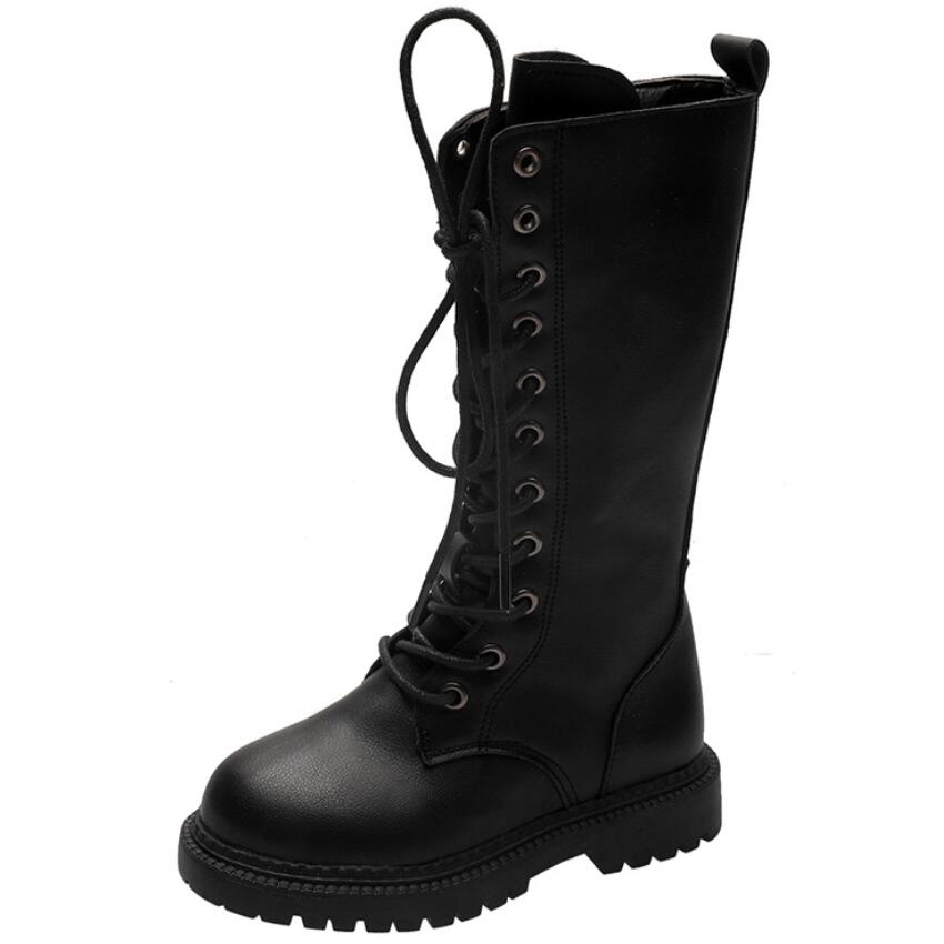 Crianças martin botas meninos sapatos de couro outono inverno crianças botas de moda da criança meninas botas de inverno quente sapatos: 35