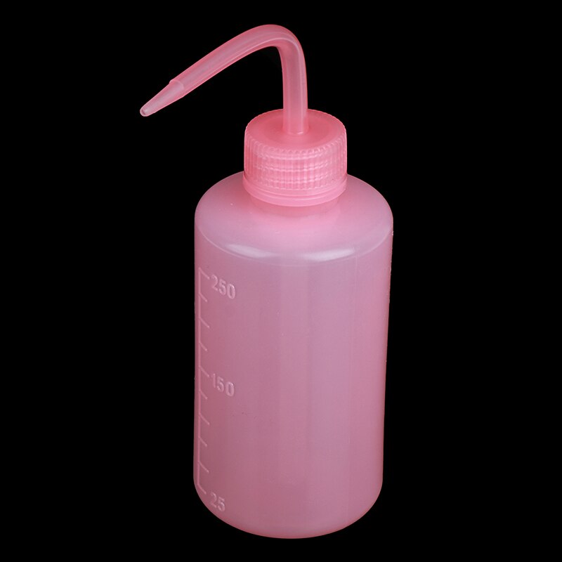1PC 250mLWash Clean Clear White Plastic Green Soap Lab Wash Squeeze Diffuser Storage Bottle: pink