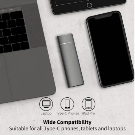 Bærbar ssd ekstern harddisk 4tb højhastighedsdrev usb 3.1/ type-c-grænseflade solid state harddisklagringsenhed til bærbar/pc