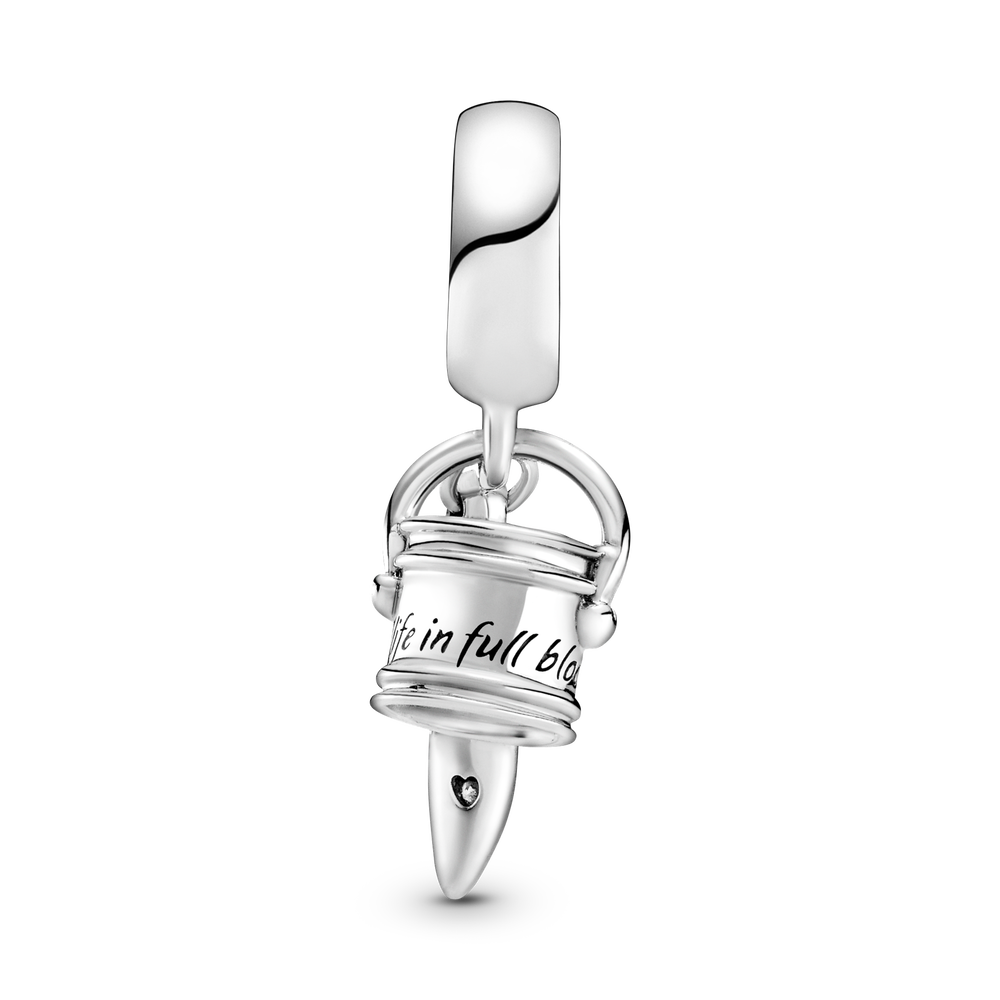 2021 novo real 925 pingente de prata esterlina rega pode/flor pá charme adequado para pulseira moda jóias