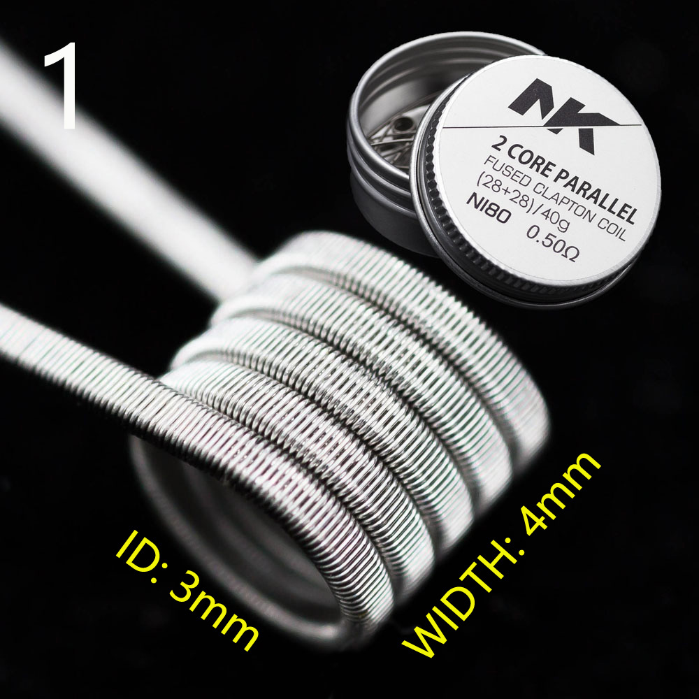 NK Ni80 DIY Coils Clean Prebuilt Triple Fused Clapton Vape Wire Flat Ribbon Heating E-cig RTA RDTA RDA RBA MTL Pre-made Coils