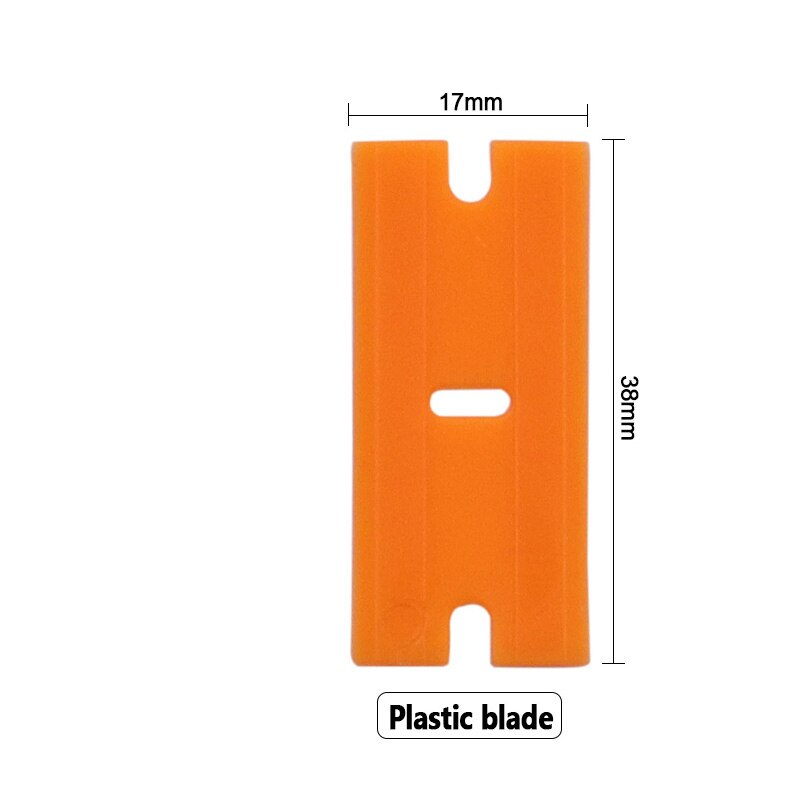 Plastic Handle Tinting Tool Razor Scraper Ceramic Glass Oven Window Spatula Flooring Tools Squeegee Clean Vitroceramica Scraper: Orange-plastic