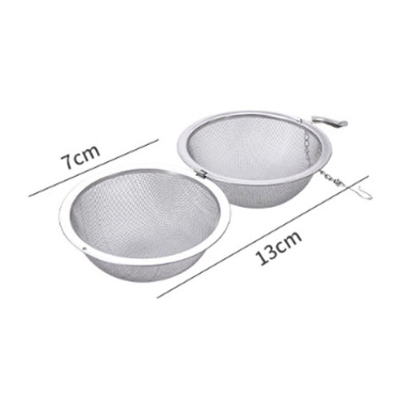 Stainless Steel Tea Ball Tea Set Filter Sphere Lock Spice Tea Ball Filter Seasoning Bag Filter Mesh Kitchen Filter Gadget: 7cm