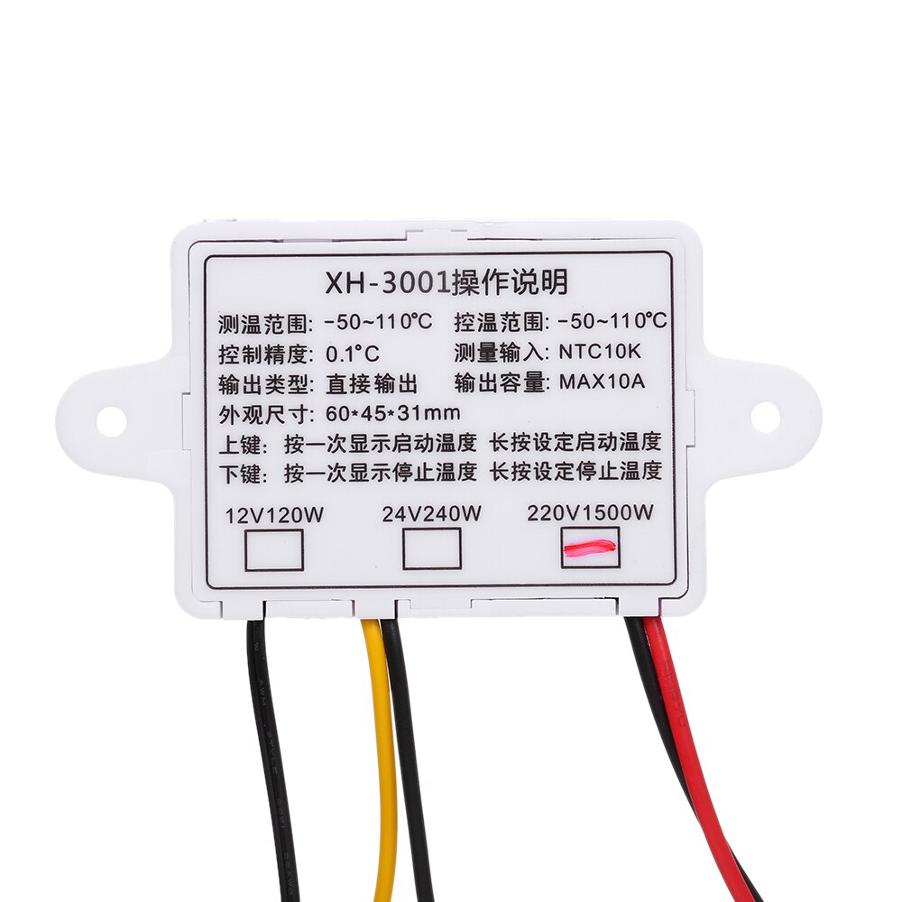 Intelligent Digital Microcomputer Temperature Controller Sensor Probe LED-Display Heating/Cooling Temperature Control Switch