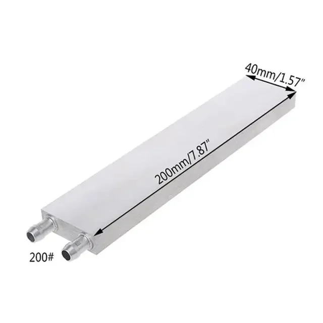 Aluminium Wasser kühl Block Kühlkörper für PC Laptop CPU Kühler Kühler 40/80/120/160/180/200/240mm: Grau