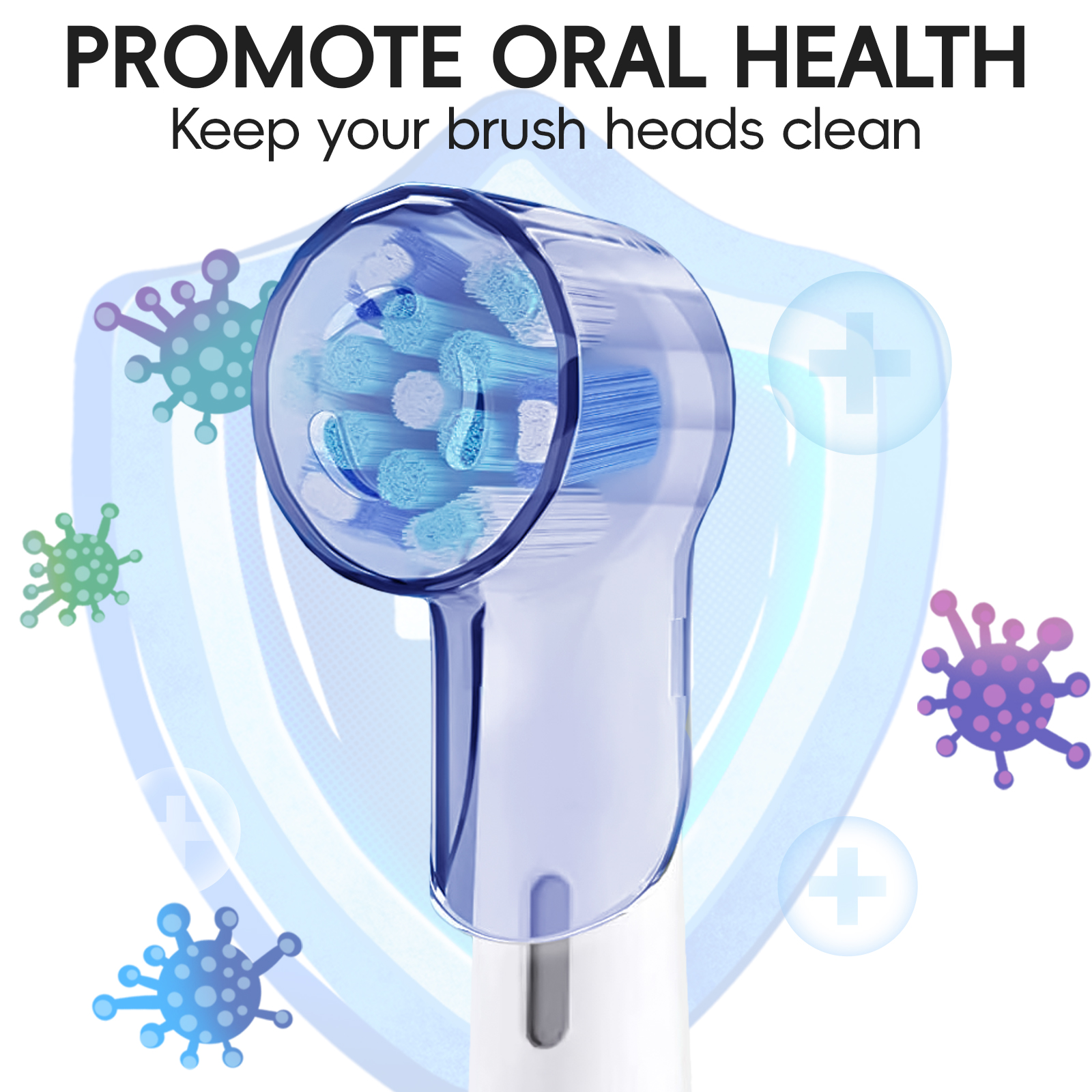 Tandenborstel stofdichte hoezen doppen compatibel met Braun Oral B vervangende hoofden en iO-serie elektrische tandenborstelkopbeschermer
