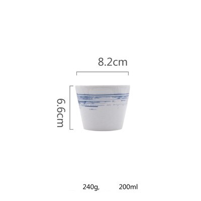 Antowall japanilaiset allelasitetut teekupit kaupalliset japanilainen keittiö ravintola kupit tuoreet kupit käsinmaalatut 200ml kuppia: B4