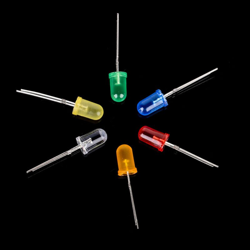 200 Stuks Light Emitting Diodes 6 Kleuren Elektronische Componenten 5Mm Diverse Kleur Diy Led Light Emitting Diodes Set Box