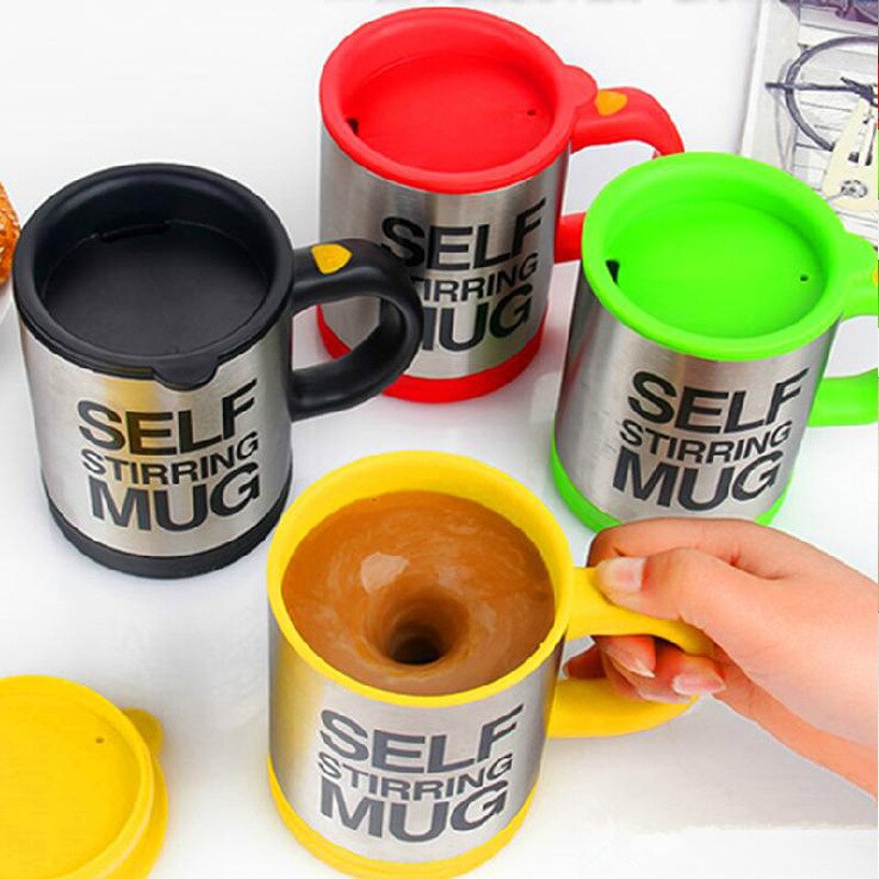 Selbst Rühren Kaffee Becher Elektrische Rotierenden Edelstahl Automatische Selbst Mischen Tasse Heimat Büro Reise Rührgerät Tasse mit Deckel