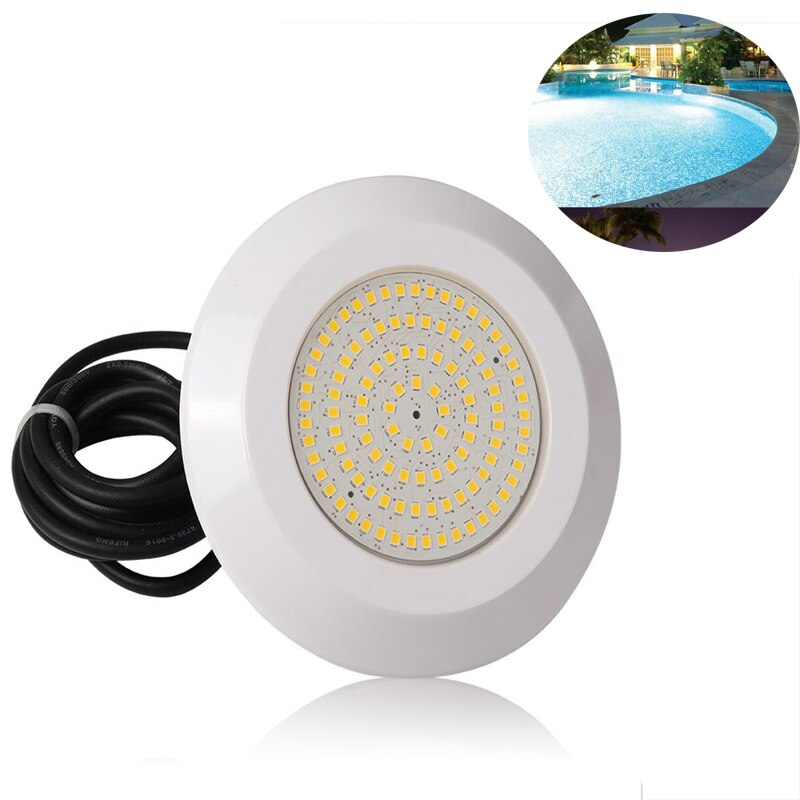 2 uds. Luz LED para piscina, lámpara subacuática de 12W, impermeable blanca cálida luz de noche, foco interior exterior para el hogar