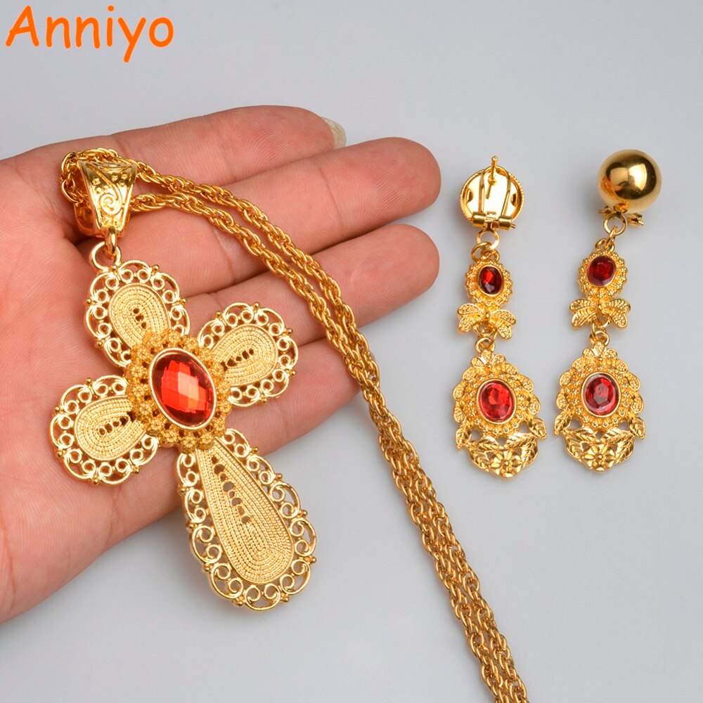 Indiase Sieraden Set Goud Kleur Ketting Oorbellen Set Dubai Bruiloft Ornament Bruids Geschenken Voor Vrouwen Afrikaanse Partij Sieraden Sets