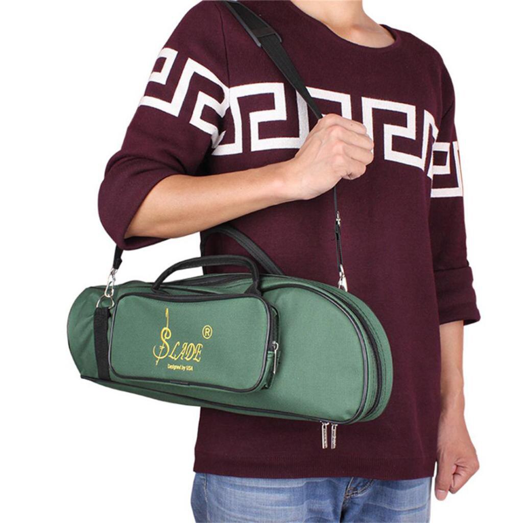 Trompet Soft Pocket Gig Bag Voor Lade Trompetten Professionele Draagbare Groene