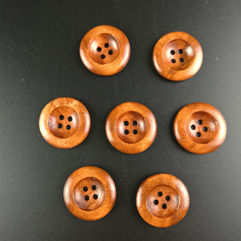 4 gaten 20 stuks ronde houten knopen diy kleding kleding naaien decoratieve knopen 25mm(1 ") scrapbooking knopen voor kleding