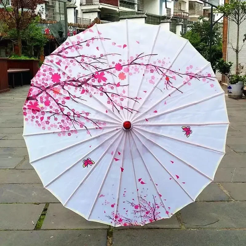 Adult Oil Paper Umbrella Chinese Style Rainproof Decoration Craft Hanfu Dance Photo Parasol Women's Umbrella Girls Cosplay Prop: MULTI
