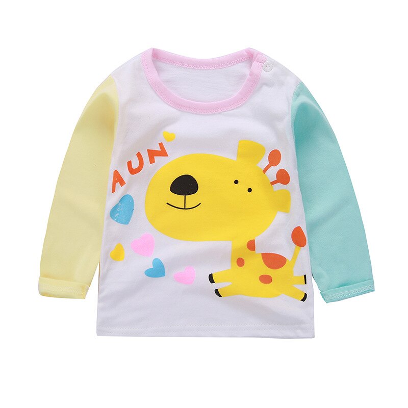 baby jongen kleding t-shirt lange mouw kidsT-shirt 100% katoen kinderen cartoon vogel kleding meisjes tops