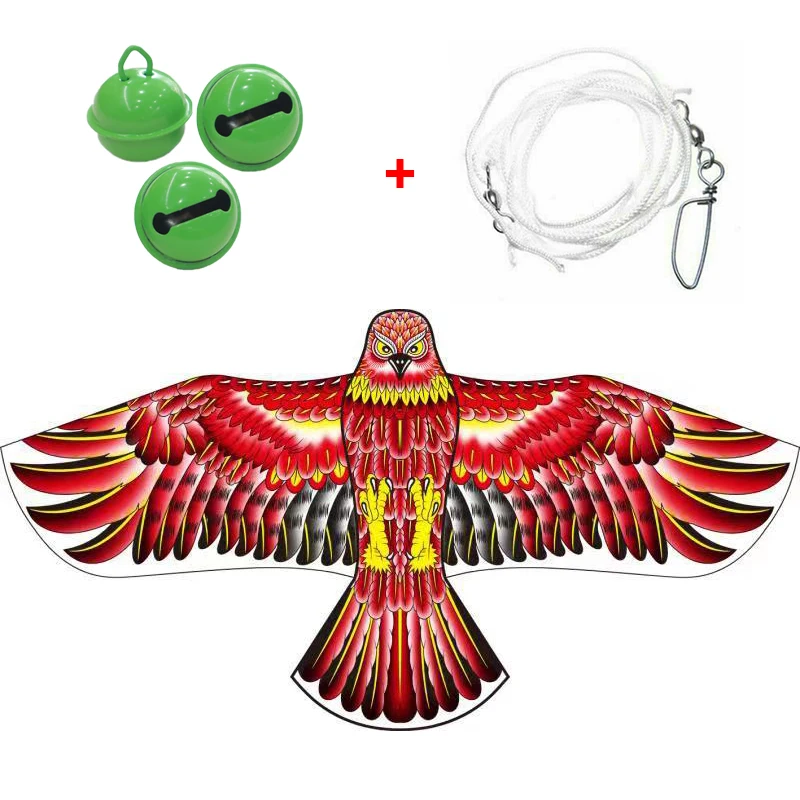 Emulation Flying Hawk Kite Bird Scarer Drive Bird Kite for Garden Scarecrow Yard Repeller: light yellow
