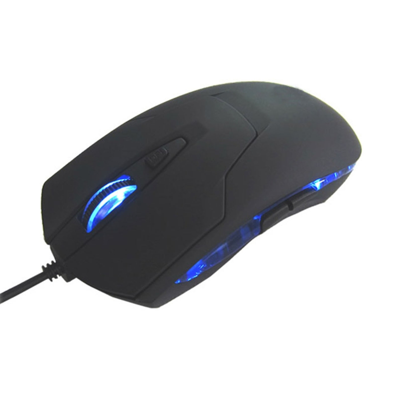 Type C Wired USB C Mice Gaming Mouse Ergonomic Blue RGB Light 2400 DPI 6 Button for Windows PC Laptop Gamer Mouse