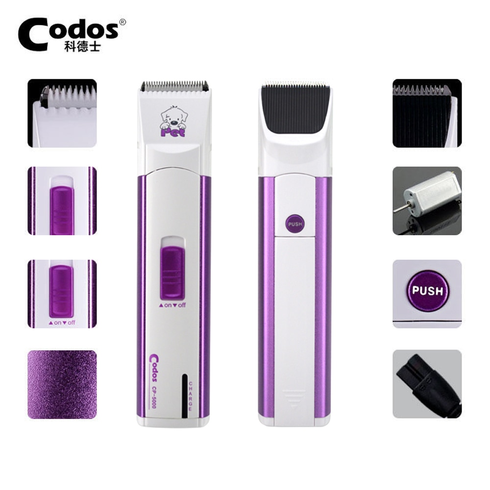 Original Codos CP-5000 Pet Electric Shaver Dog Part Trimmer Rechargeable Dog Face Ears and Foot Clipper With Retail Box