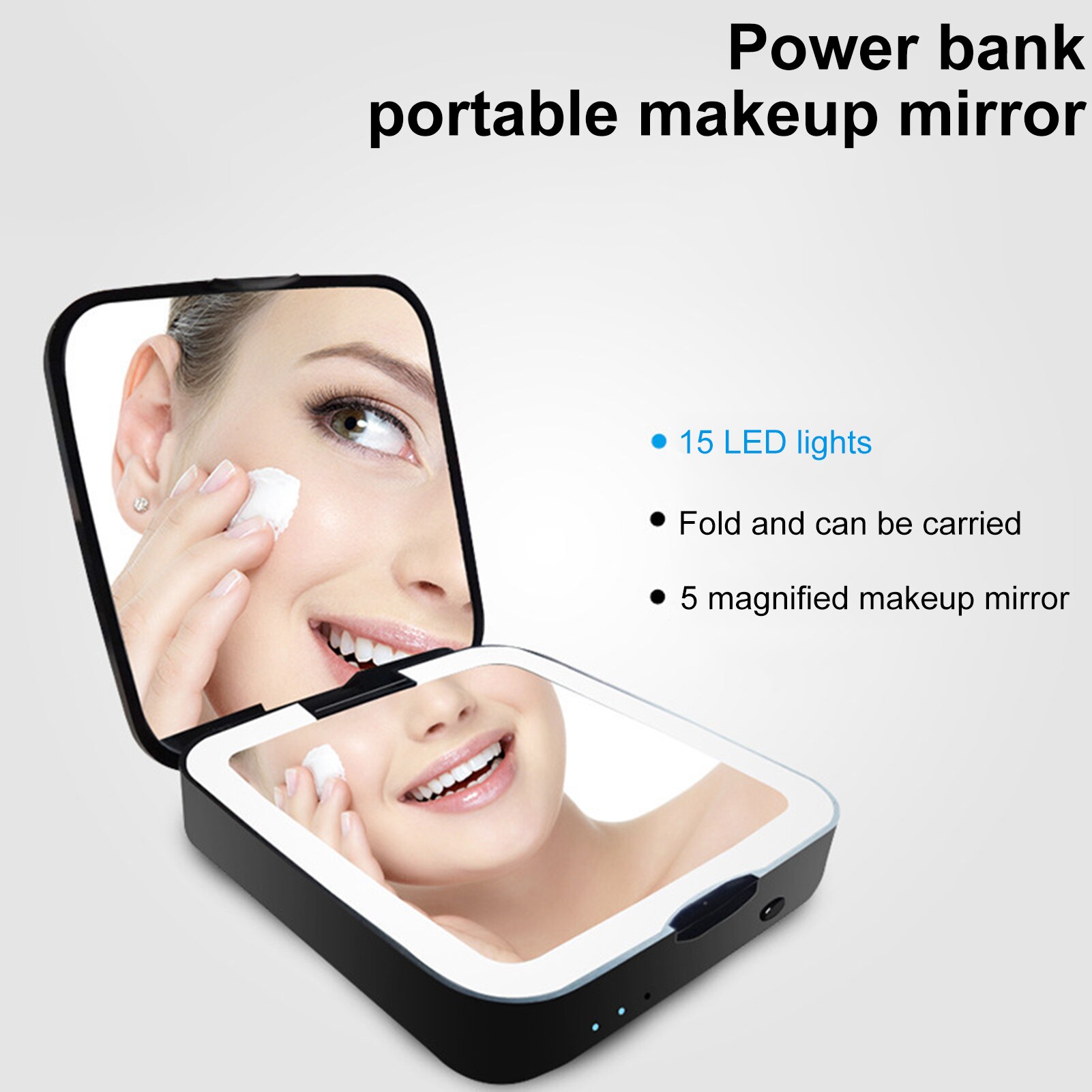 Led Make-Up Spiegel 5X Vergroting Make-Up Spiegel Met Leds Cosmetische Spiegel Touch Dimmer Batterij Operated Vanity Spiegel