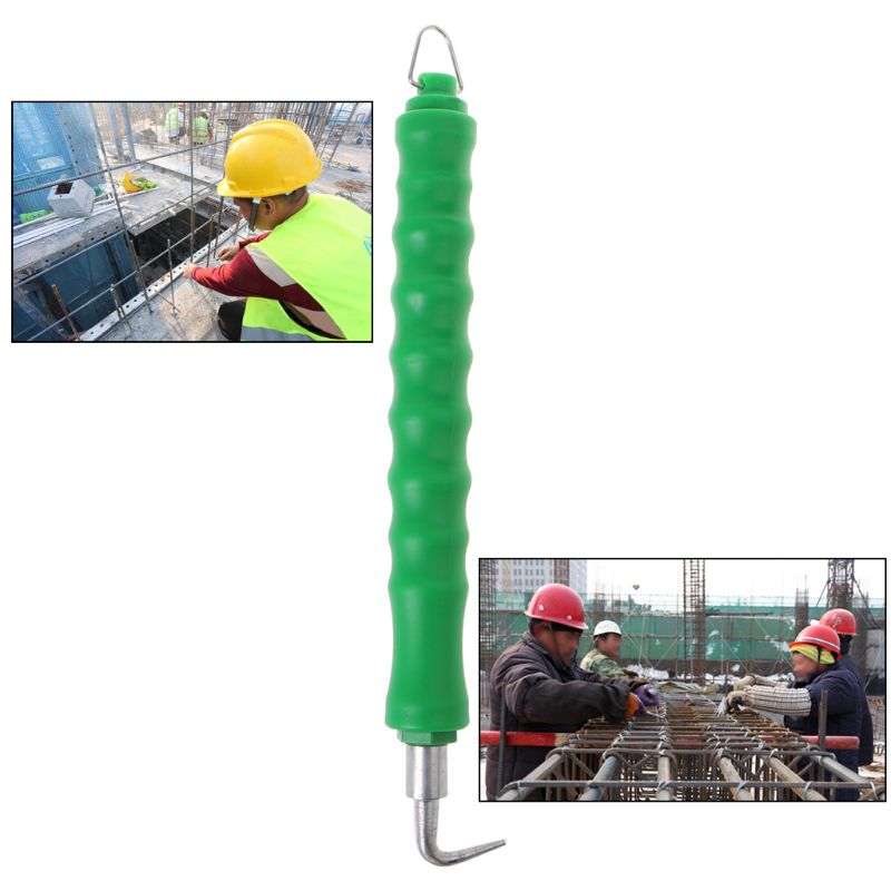 Gereedschap Voor Betonstaal Binden Intrekbare Draadhaak - Automatische Tool Voor Het Draaien Van Binddraad, Met Zachte Rubber Greep, Zwart, 30 Cm Halfautomatische Draadhaak