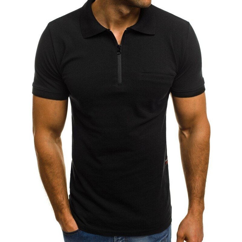 Zomer business casual heren poloshirt effen korte mouwen heren poloshirts streetwear heren top t-shirts