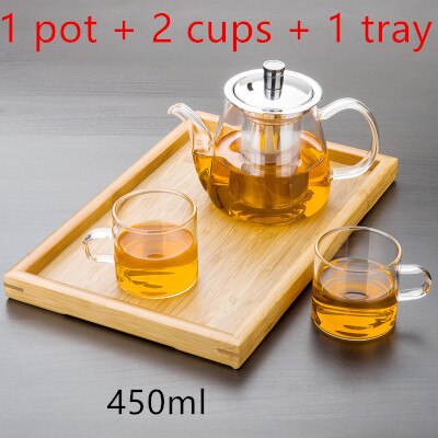 XING kilogram wysokiej temperatury szklany zestaw robić herbaty czajniczek, filtr ze stali nierdzewnej grube szkło garnek czajnik czerwona herbata