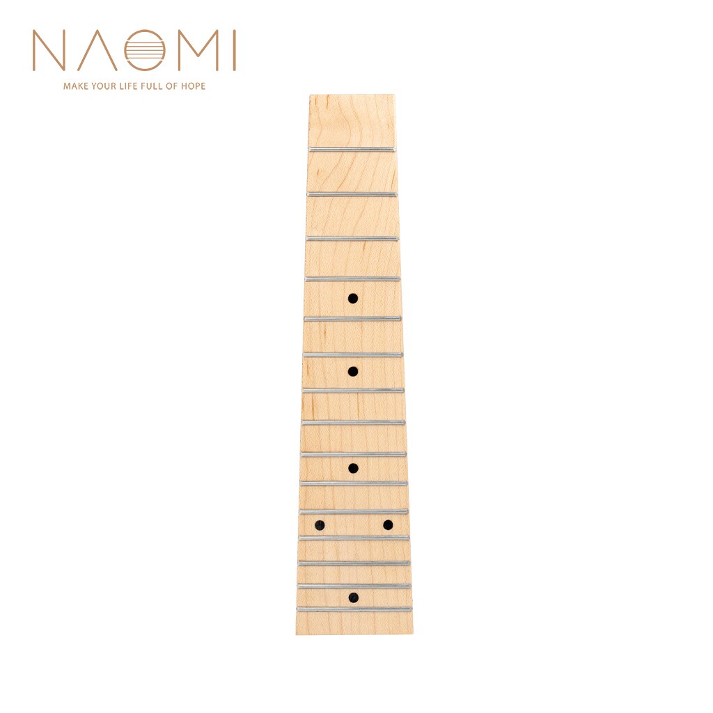 NAOMI 21 "diapasón de ukelele madera de arce 15 trastes diapasón negro con puntos de incrustación de 21 pulgadas Uke