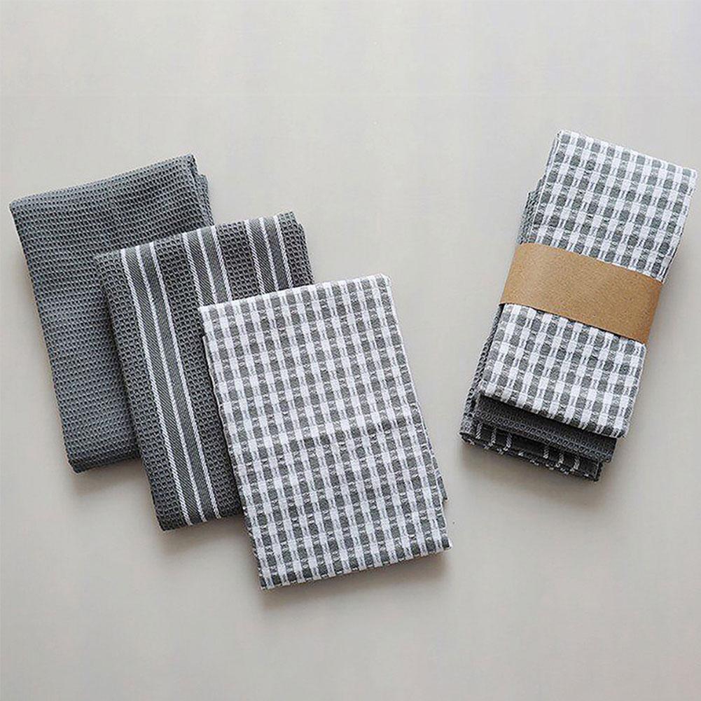 3 Stks/set Klassieke Keuken Handdoek Keuken Natuurlijke 100% Doek Huishoudelijke Handdoeken Katoen Machine Absorberende Huishoudelijke Handdoek Mythe Doek