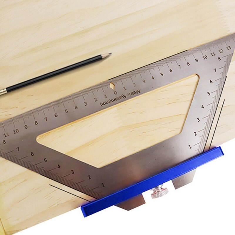 Houtbewerking Driehoekige Marker Eenvoudige Heerser Lijn Tekening Markering Gauge Line Crossing Artefact Hoek Heerser