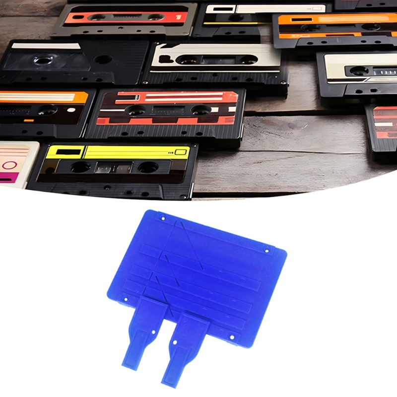 Tape Splicing Set Reel to Reel Tape Recorder Splicing Block Tape for Opening Cassette Tape Repair with Two Fixers