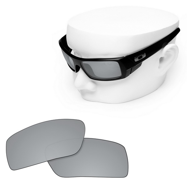 OOWLIT-lentes polarizadas de repuesto para gafas de sol pequeñas, Oakley Gascan: Silver Mirror