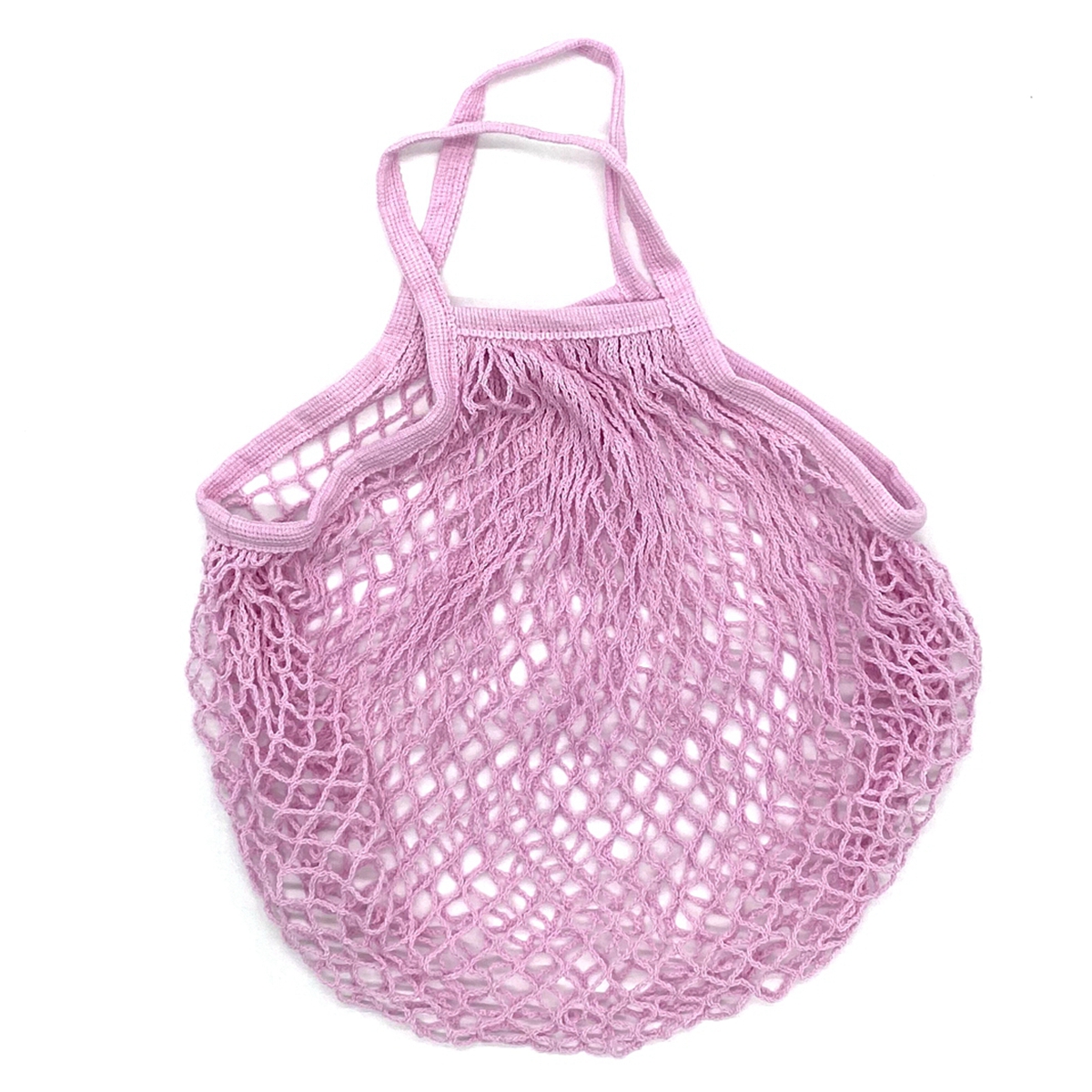Tragbare Wiederverwendbare Taschen für Obst Gemüse Tasche Baumwolle Gittergewebe Schnur Organizer Handtasche Kurzen Griff Netz Einkaufen Taschen Tote: Rosa