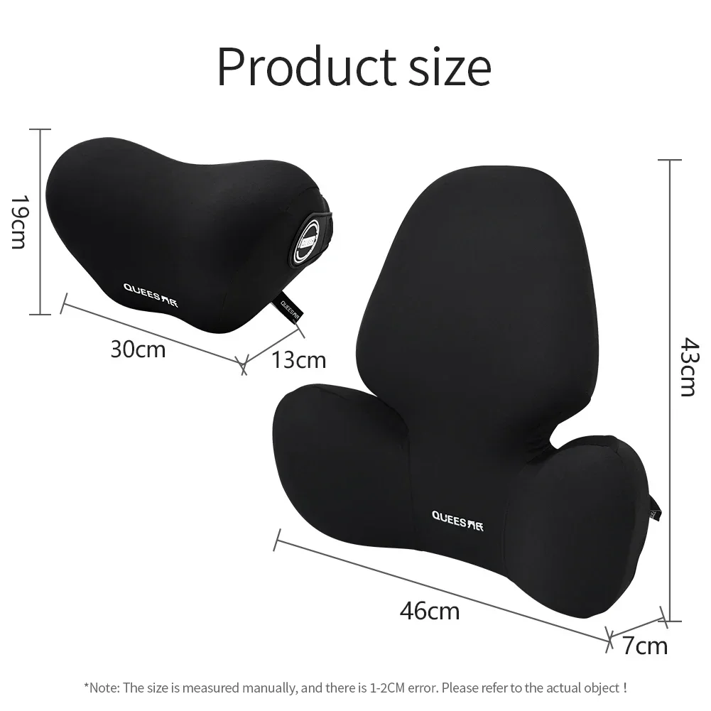 cojín para el cuello del coche, soporte Lumbar Universal para respaldo del coche, cojín para vehículo, cojín largo para coche, accesorios para coche