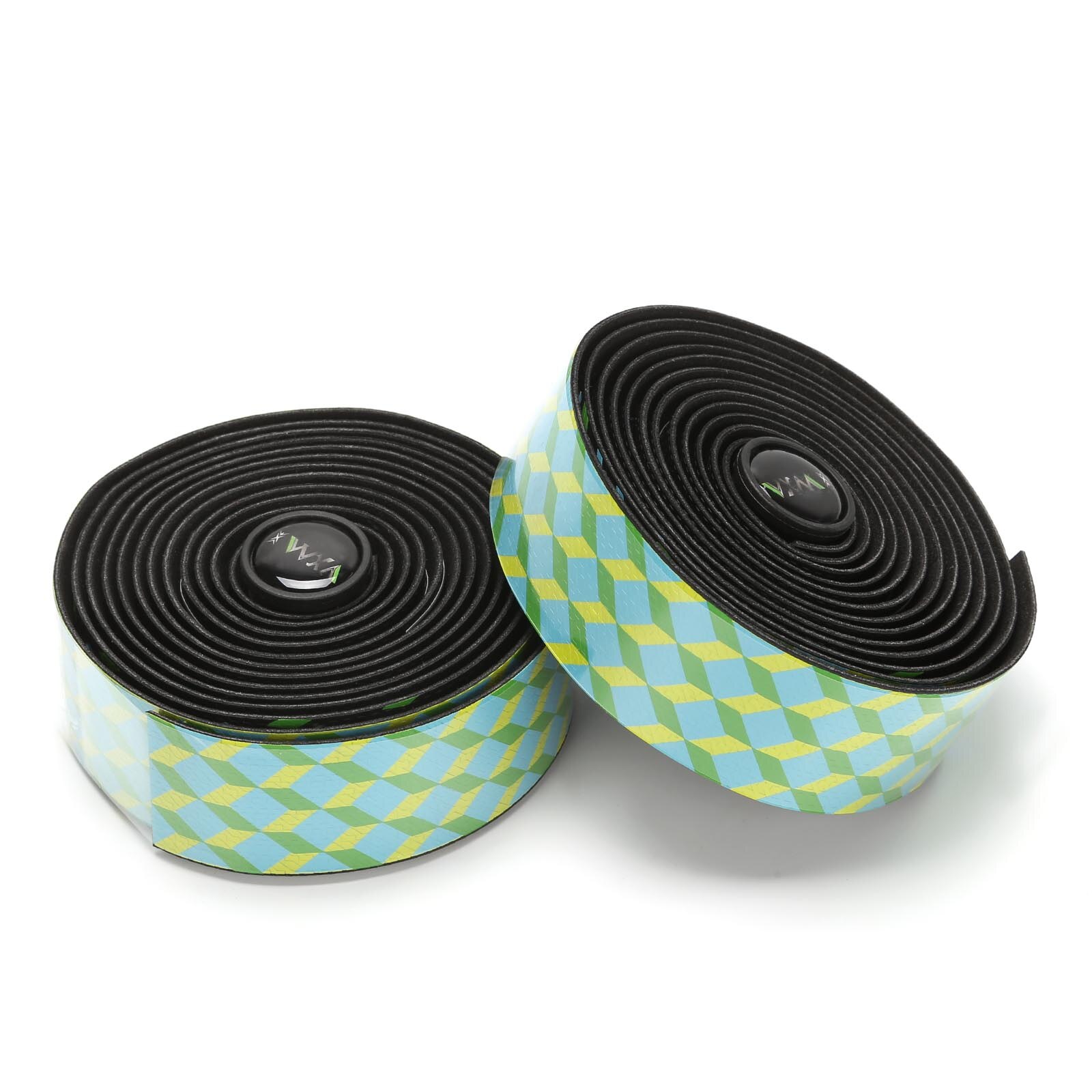 Sykkelstyretape med 2 -stangs plugg landeveissykkel eva bartape vanntett star fade tape wrap sykkeltilbehør 4 farger: Grønn