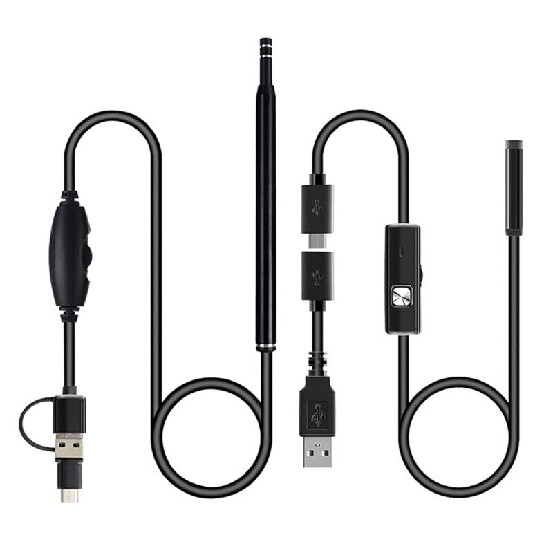 AN97 Mobile Phone OTG USB Endoscopy Camera 5.5mm/7mm Lens Waterproof 6 Adjustable LED Lights Inspection Endoscope