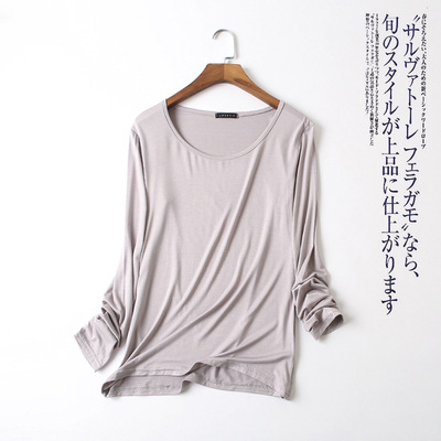 Fdfklak Pyjama Femme One Piece Sleep Tops For Women Loose Modal Sleepwear Bottoming Shirt Outside Wear Spring Pajamas Female