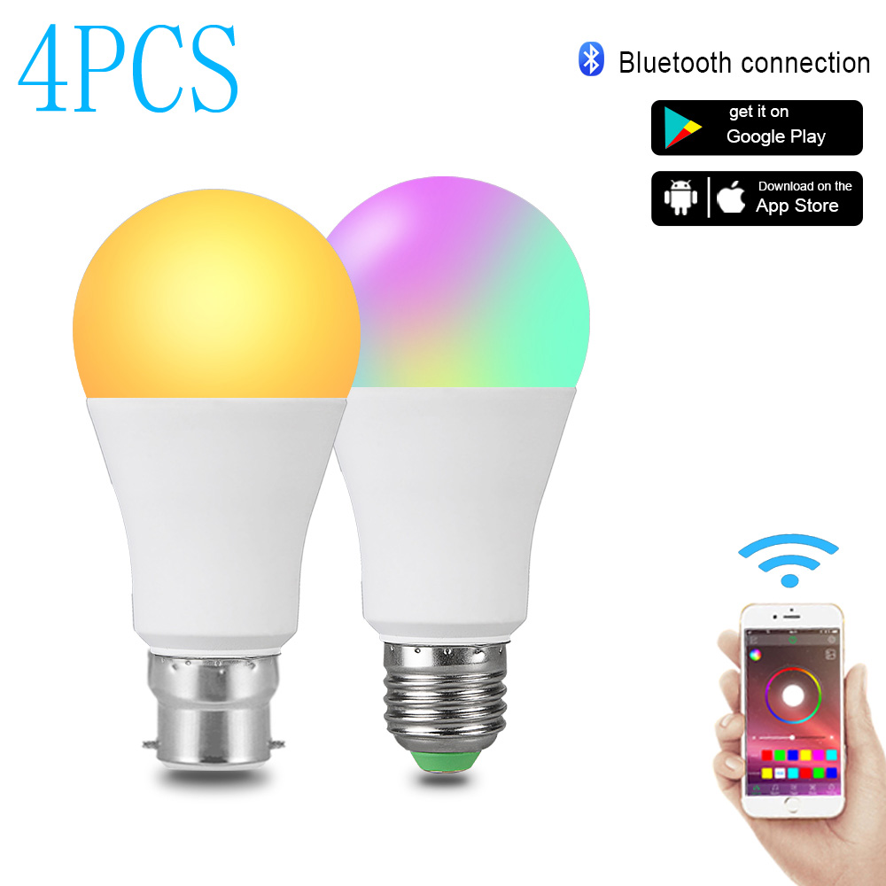 Draadloze Bluetooth 4.0 Smart Lamp Home Verlichting Lamp 20W E27 Magic Rgb + W Led Kleur Veranderen Licht lamp Dimbare Ios/Android